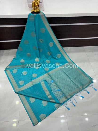 Banarasi - Heritage Silk - Semi Kathan Silk - Sky Blue Shade - VVBHS007