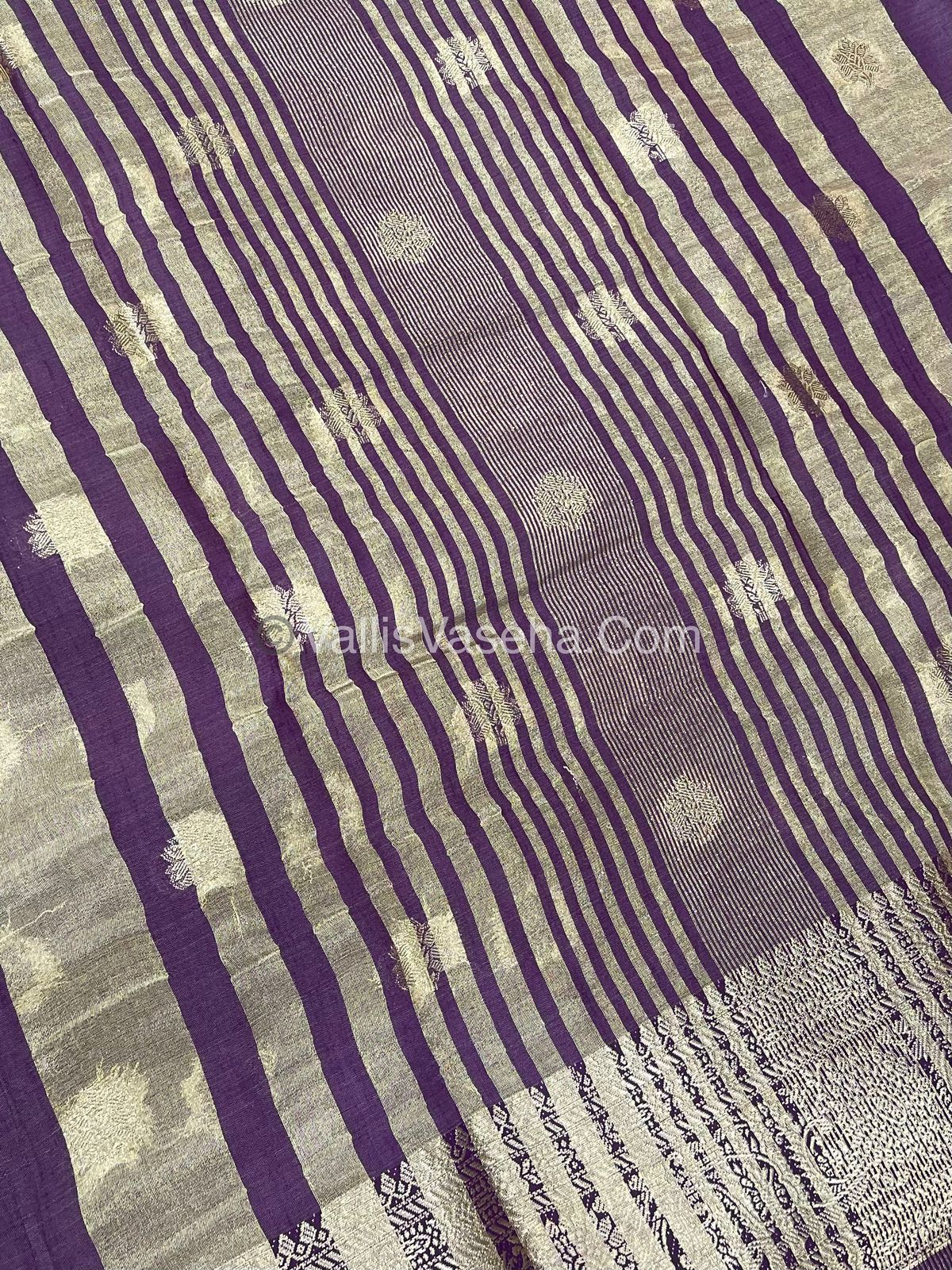 Semi Tussar Silk Saree | Purple shade |VVSTS044