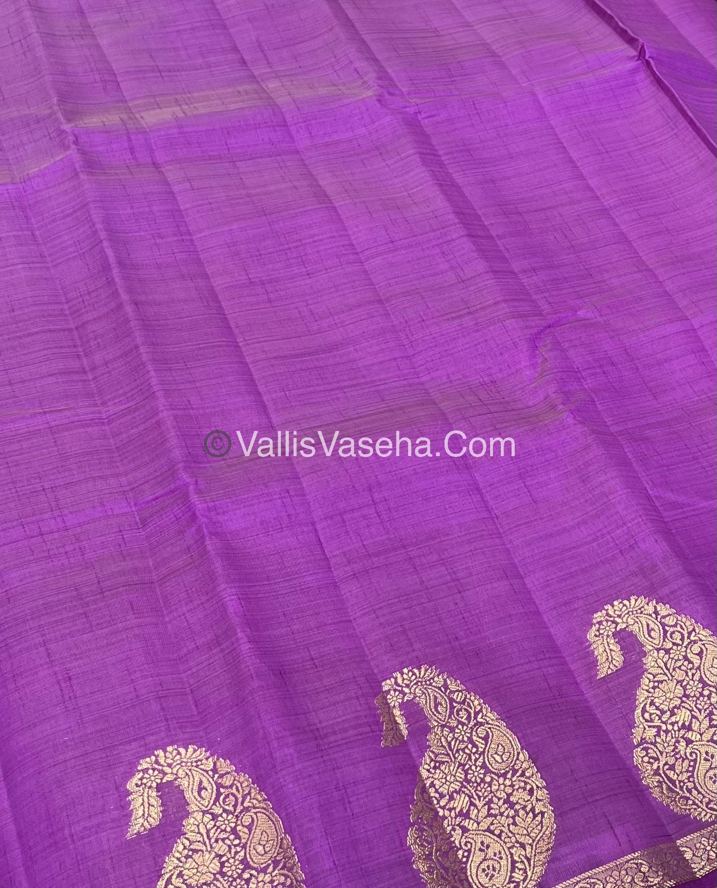 Semi Tussar Silk - Small Mango - Lavender Lilac Shade - VVSTS002