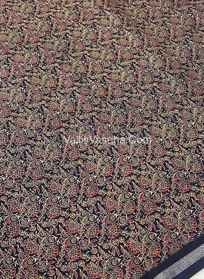 Casual Wear - Fancy Mixed Cotton - Navy Blue Shade - VVFMC001