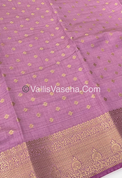 Semi Tussar Silk  - Onion Pink Shade  - VVSTS015