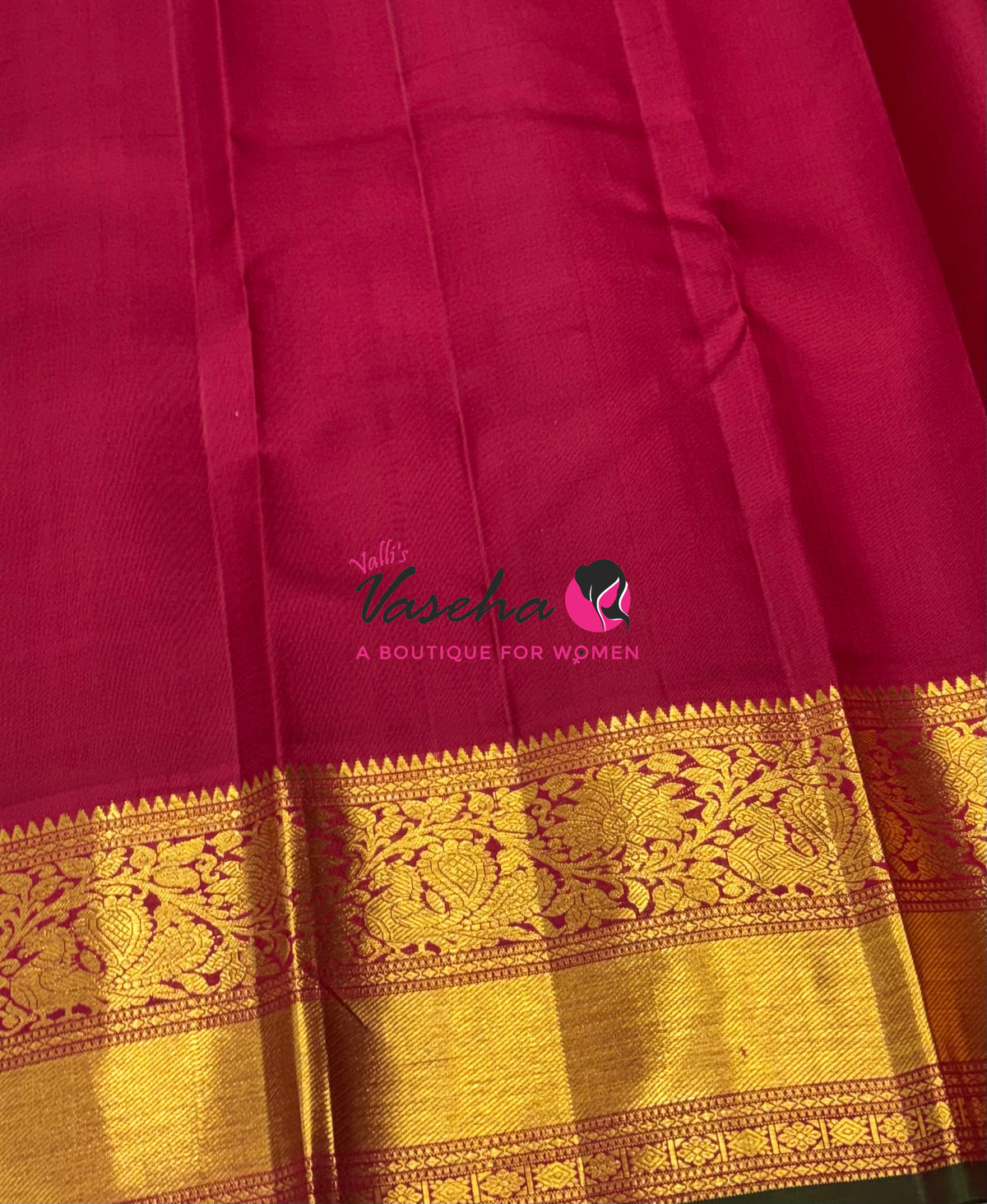 Pure Vintage Korvai Kanchipuram Silk Saree - Mango Yellow With Maroon - VVPS062