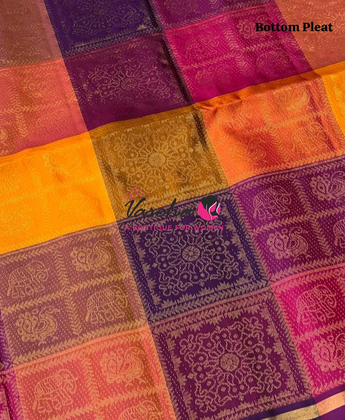 Pure Soft Silk Saree - Partly Pallu -  Half & Half Saree - VVPSS088