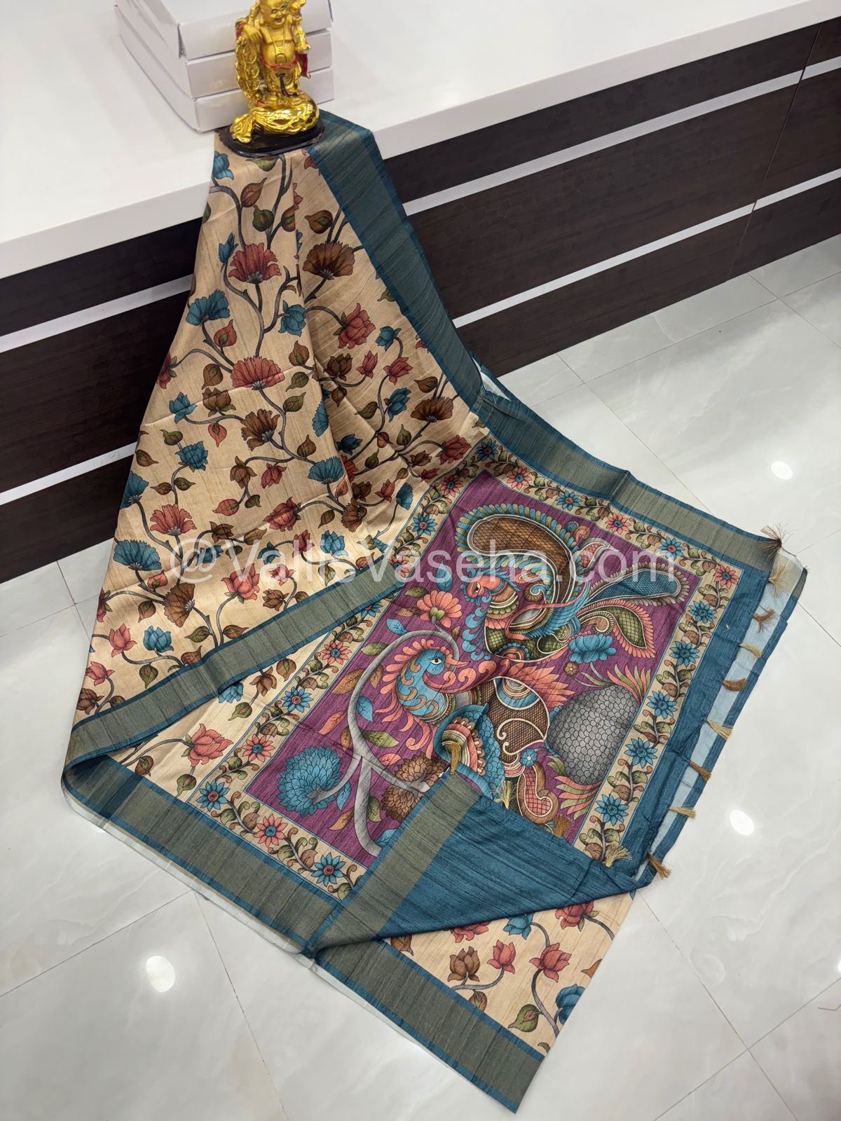 Art Silk / Semi Gicha Tussar Saree  - VVSGT003