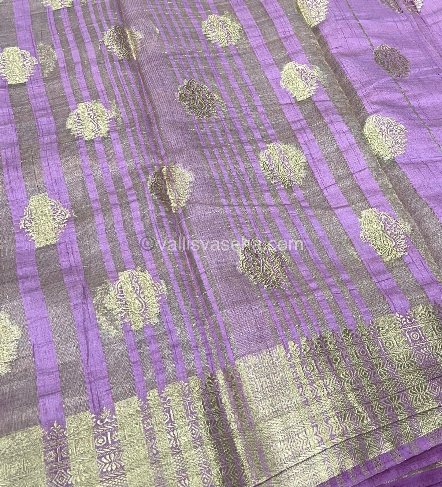 Semi Tussar Silk Saree - Light Onion Pink Shade - VVSTS008