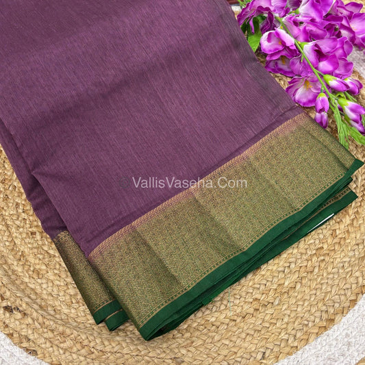 Bamboo Silk Saree - Onion Pink With Green Shade - VVBSS002