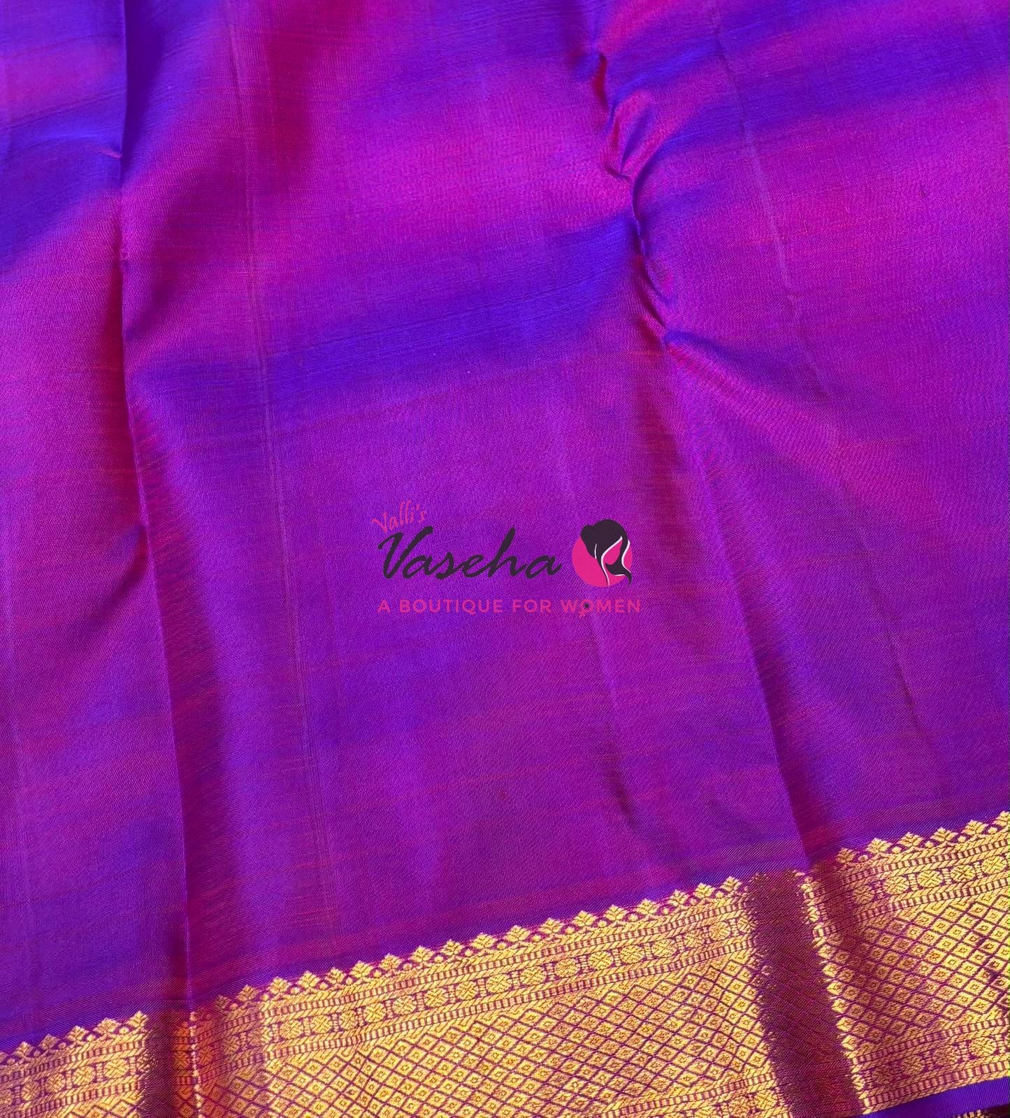Pure Kanchipuram Silk Saree - Purple Shade  - VVPS056