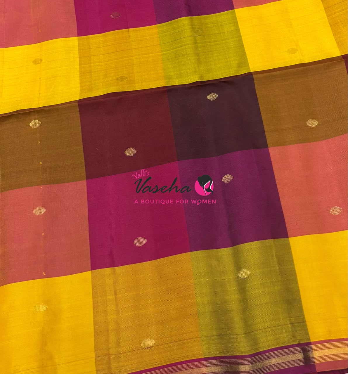 Pure Soft Silk Saree - Partly Pallu -  Half & Half Saree - Wine Purple - VVPSS088