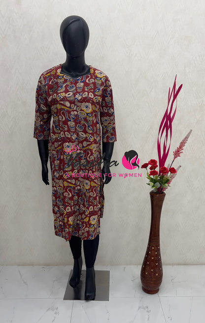 Ready Made - Kalamkari Kurti - VVRKK003