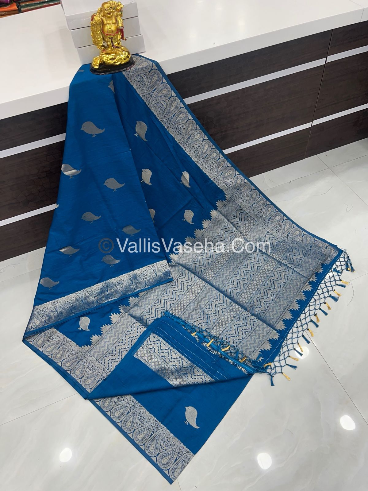 Banarasi - Heritage Silk - Semi Kathan Silk - Ramar Blue Shade - VVBHS005