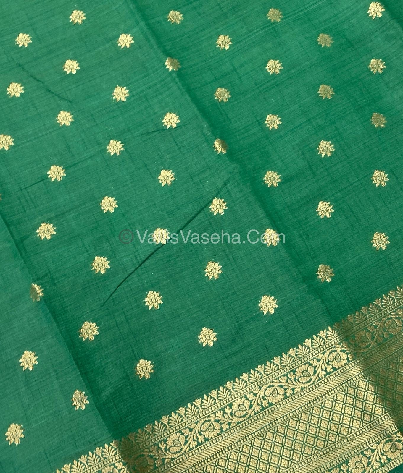 Semi Tussar Silk  - Green Shade  - VVSTS014