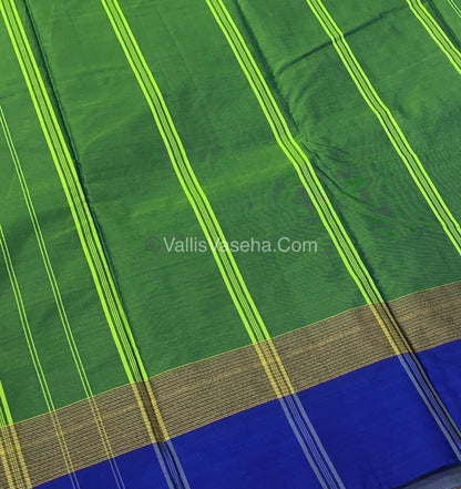 Semi Silk Saree - Plus Design Style - Contrast Pallu & Blouse or Running Pallu & Blouse - VVSS004