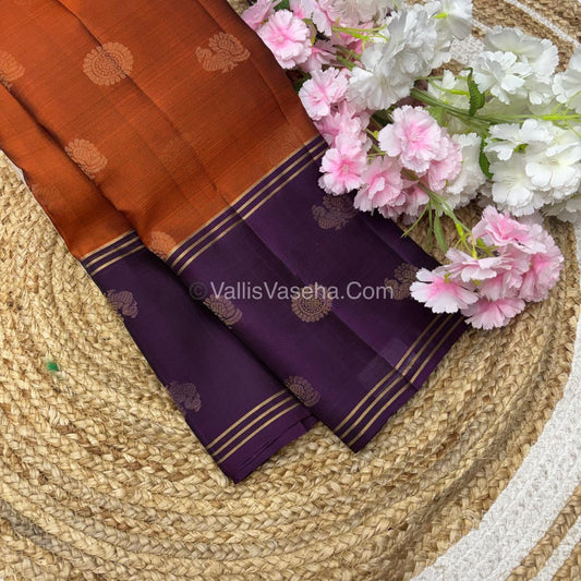 Half Mix - Pure Soft Silk Saree - Long Retta Petta Border with Butta - VVPSS050