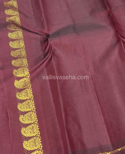 Pure Kanchipuram Silk Saree - Pazhum Pazhamum Checks - VVPS017