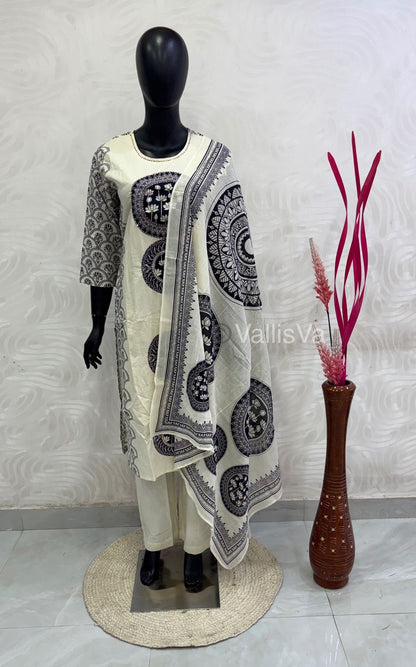 Readymade 3pc Set - Thread Embroidered - VVRMS007