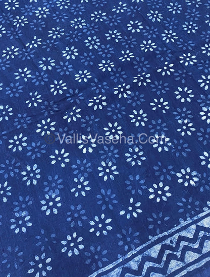 Pure Soft Mul Mul Cotton Sarees - Hand Block Prints - VVMMC003