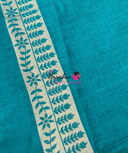Banarasi - Heritage Meenakari Silk -   Turquoise Blue  Shade - VVBHS016