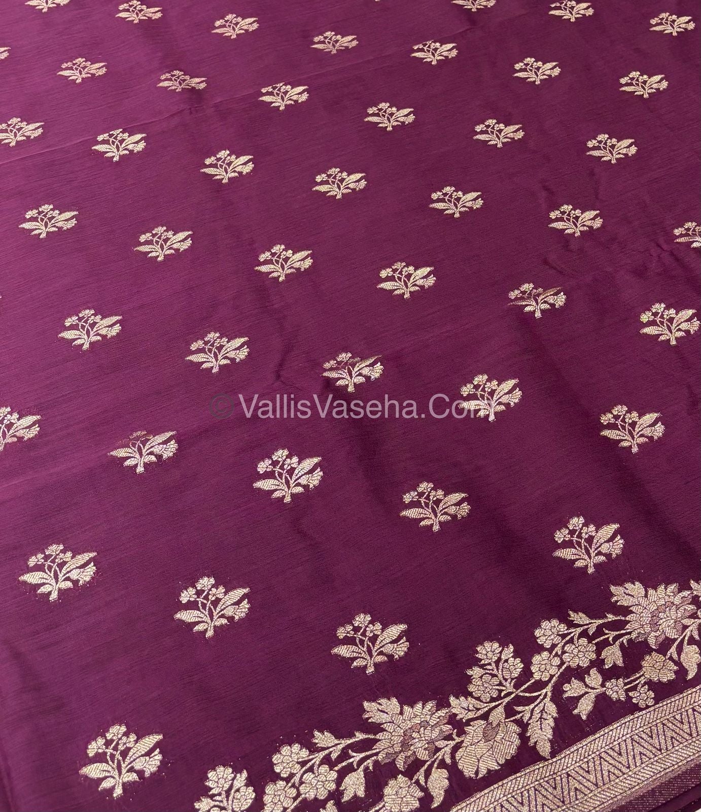 Banarasi - Heritage Silk - Semi Kathan Silk - Wine Shade - VVBHS008