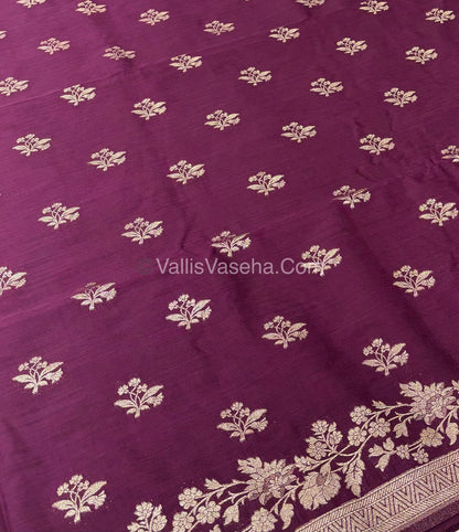 Banarasi - Heritage Silk - Semi Kathan Silk - Wine Shade - VVBHS008