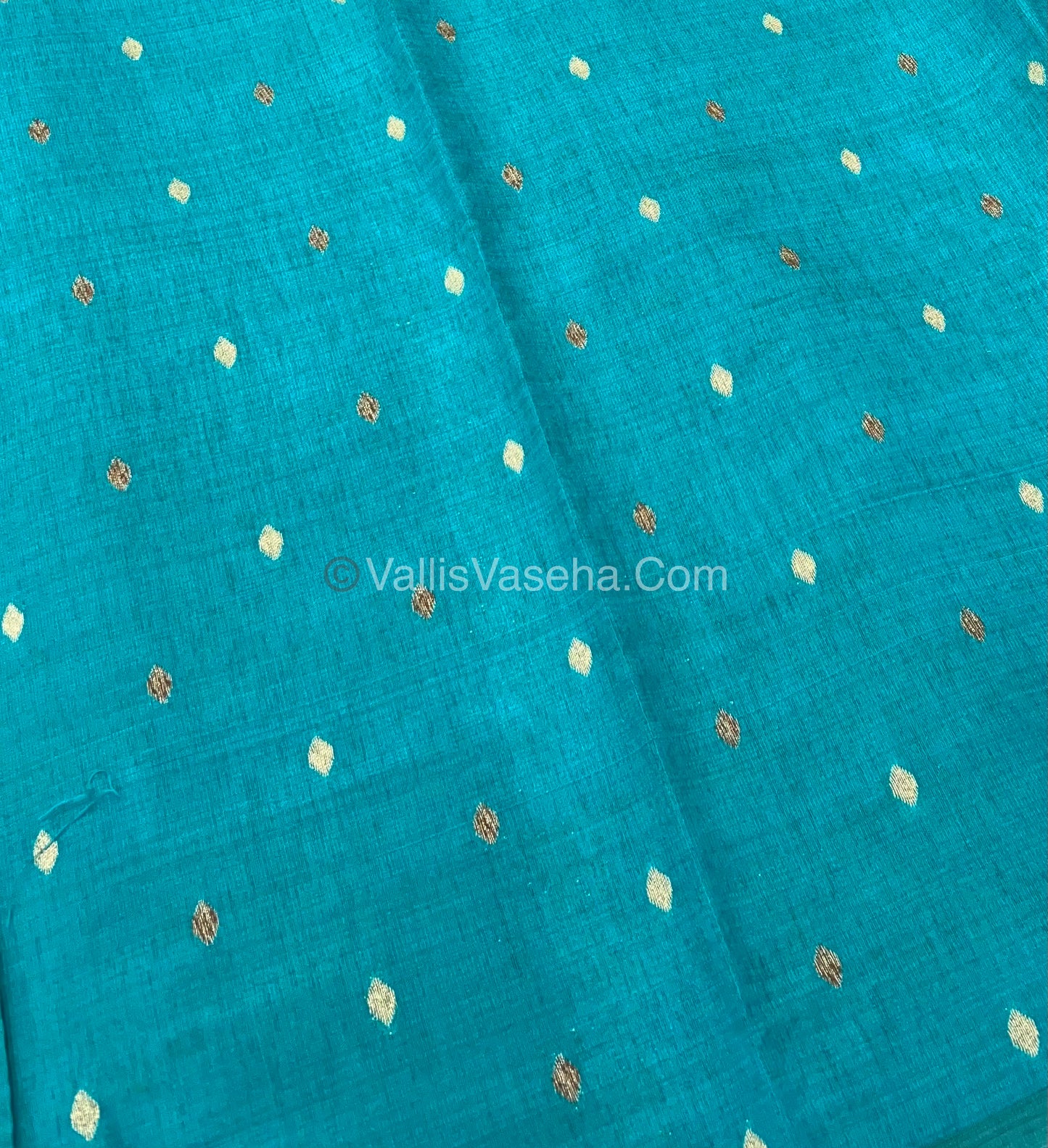 Cherry Tussar - Semi Tussar Silk - Blue Shade - VVSTS009