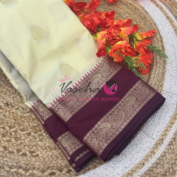Semi Bridal Kanchi Silk  - Korvai - Premium- VVSKS008