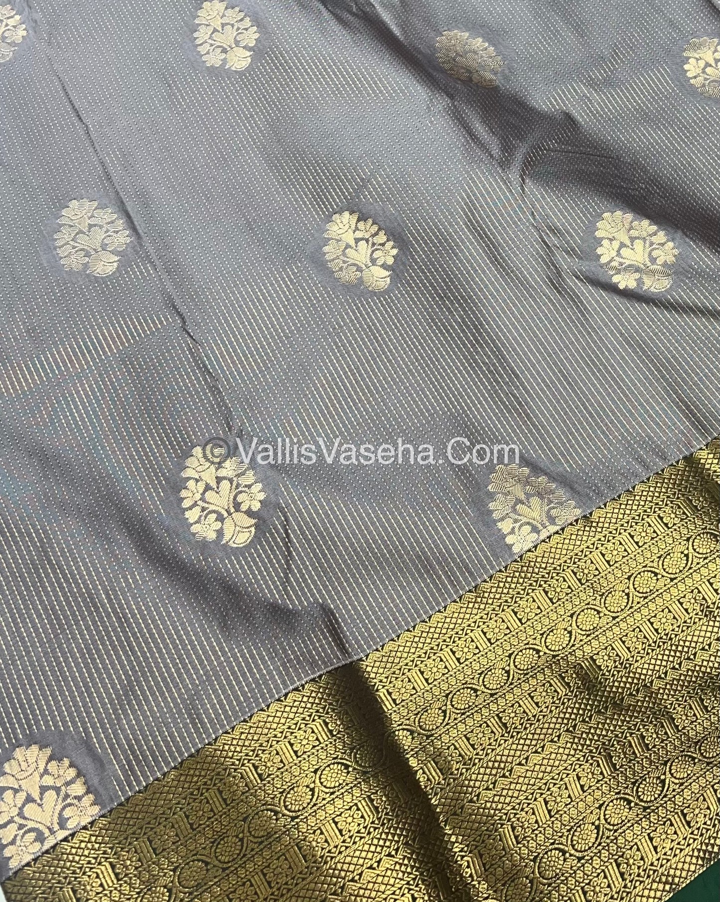 Semi Kanchipuram  Silk - Vairavoosi Pattern  - VVSKS001