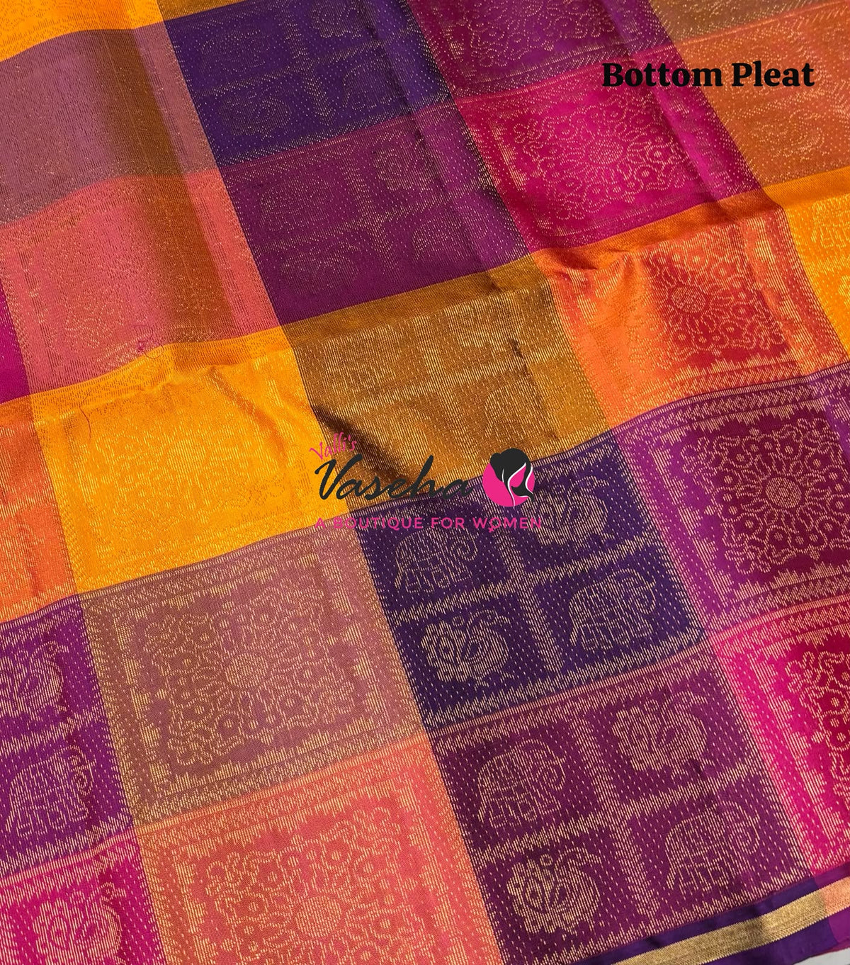 Pure Soft Silk Saree - Partly Pallu -  Half & Half Saree - VVPSS088