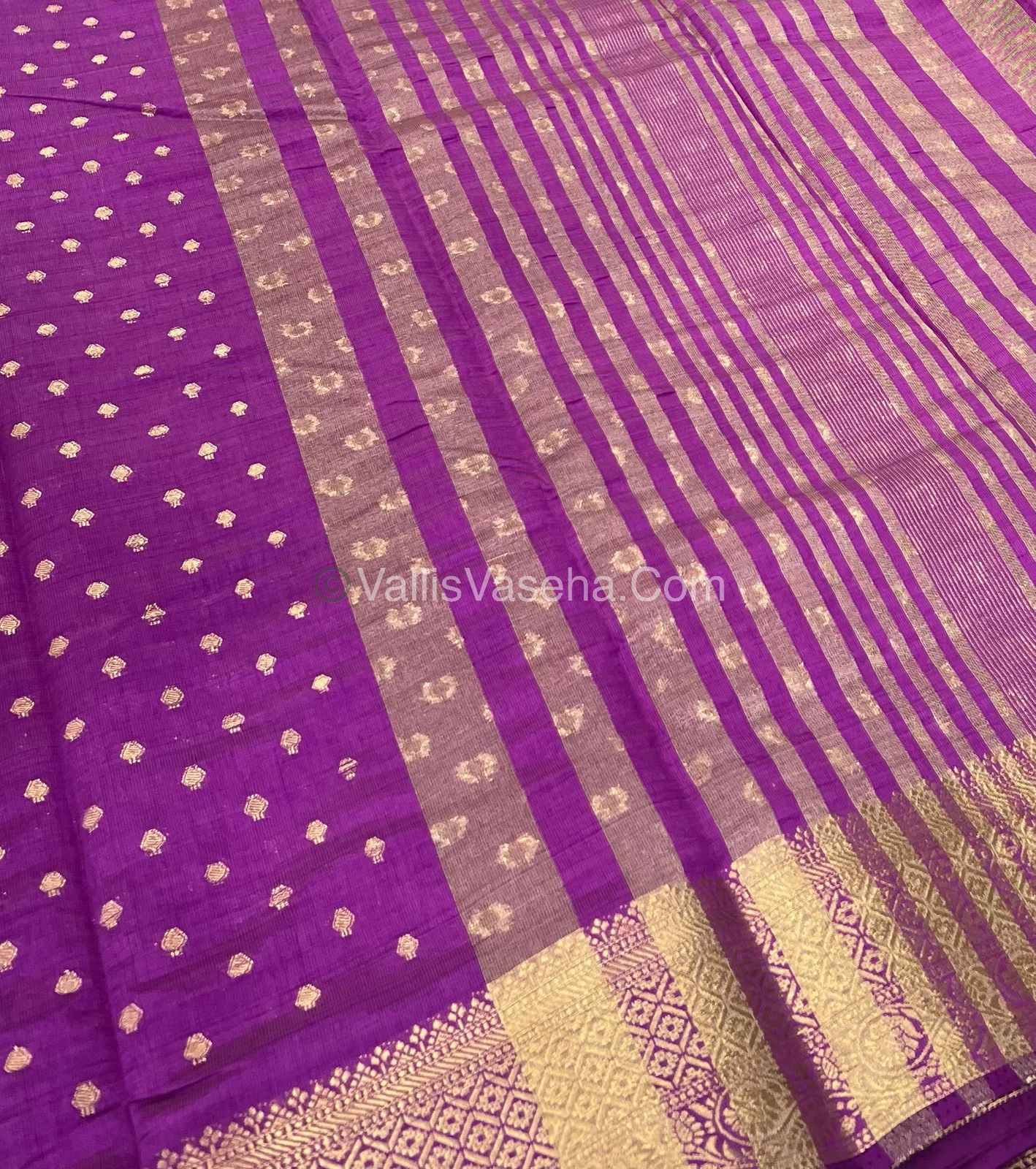 Semi Tussar Silk  - Purple Shade  - VVSTS014