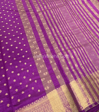 Semi Tussar Silk  - Purple Shade  - VVSTS014