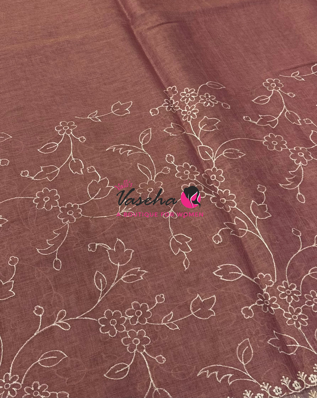 Linen Tissue Saree - Pink Shade - VVLTS009