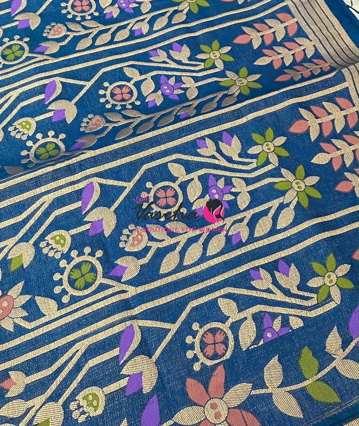 Banarasi - Heritage Meenakari Silk -   Blue Shade - VVBHS016