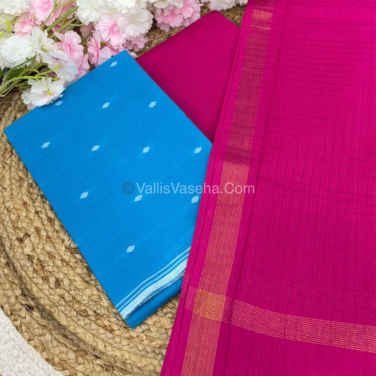 Salwar Material - Pure Cotton - Jacquard Design Set  - VVUSM008