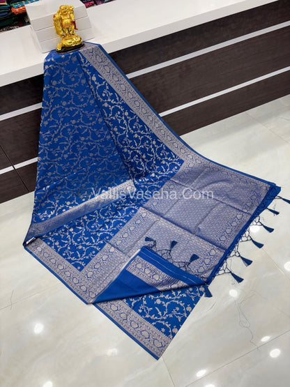Banarasi - Heritage Silk - Semi Kathan Silk - Blue Shade- VVBHS001