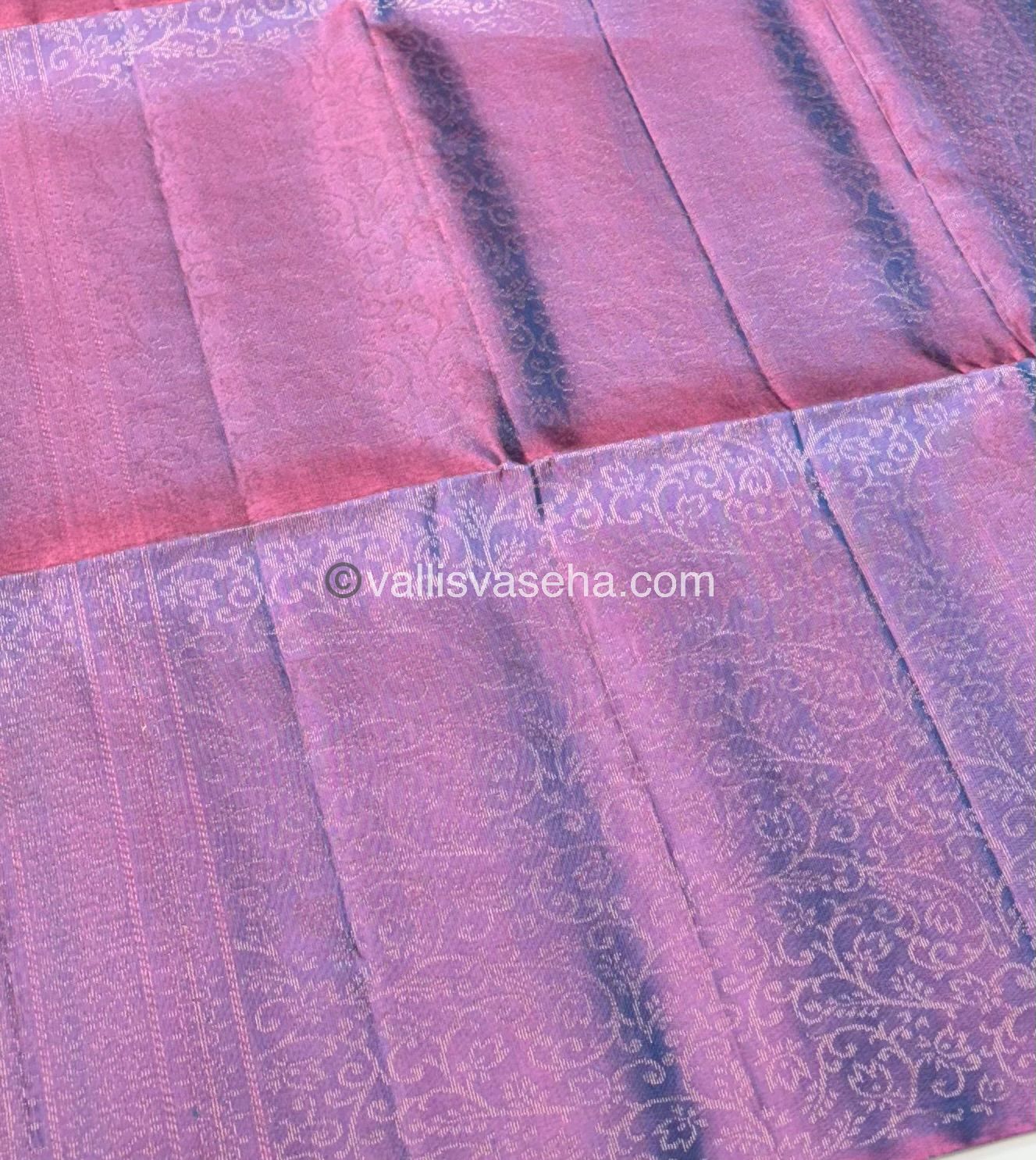 Pure Soft Silk Saree - Turquoise Green & Purplish Pink Combo - VVPSS042