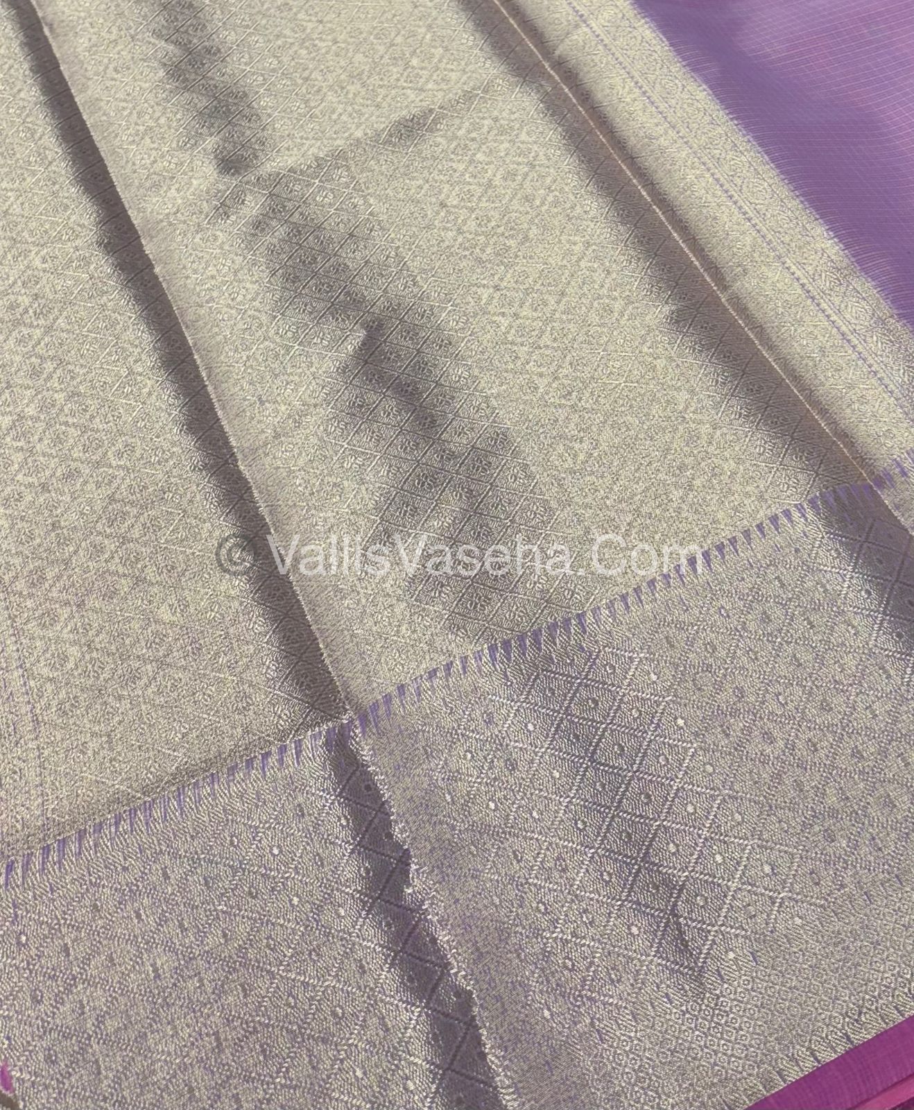 Kota Saree - Paithani Border - Lavender with Pink   - VVKPS001