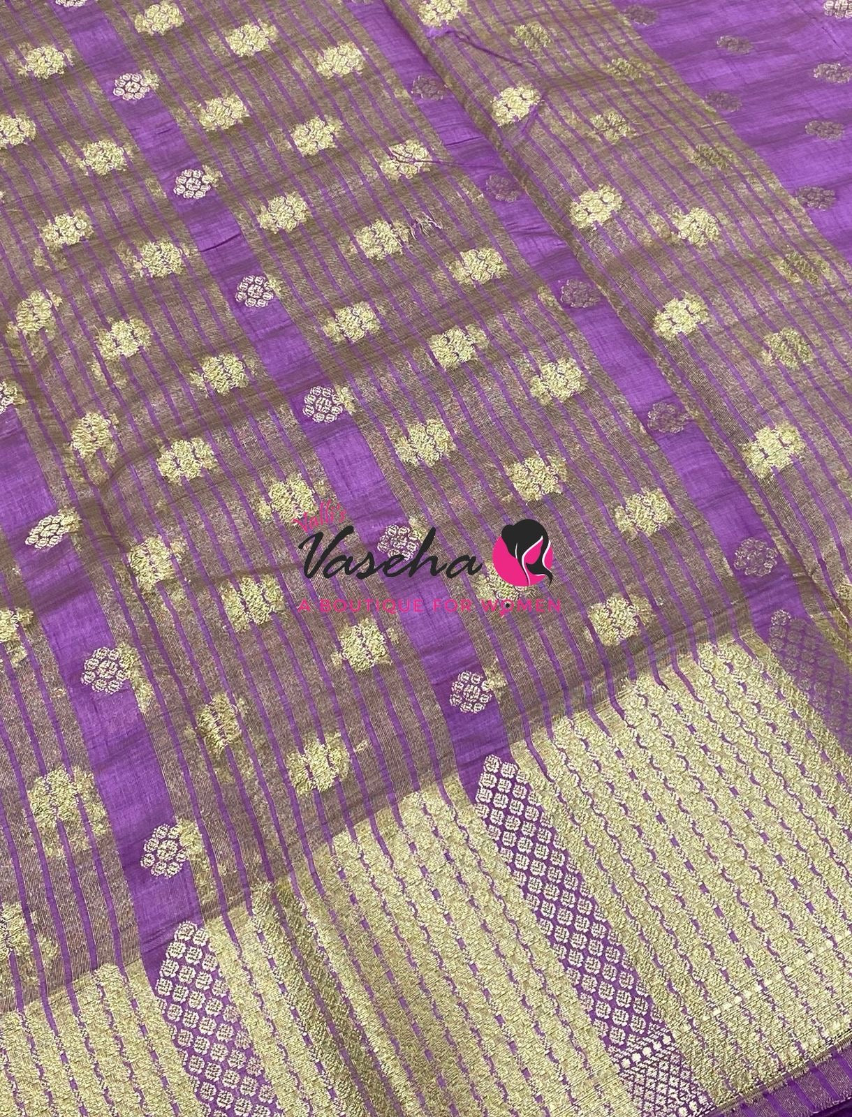 Semi Tussar Silk Saree | Lavender Shade |VVSTS057