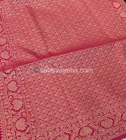 Banarasi - Heritage Silk - Semi Kathan Silk - Dark Pink Shade- VVBHS001