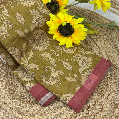 Semi Tussar Silk Saree |VVSTS047