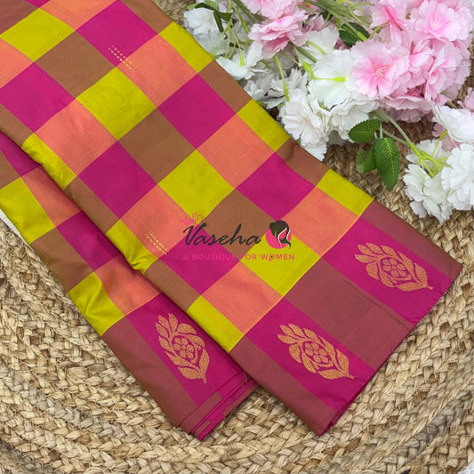 Pazhum Palamum checks - Semi Silk Sarees - VVSSS003