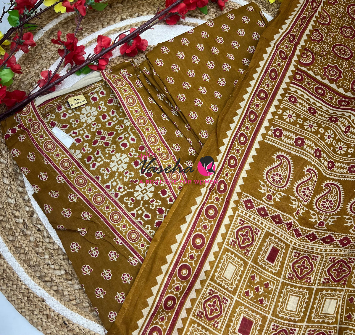 Ready Made | Anarkali Set  |Salwar, Kameez & Duppatta(3pc)|Cotton |VVRMS029