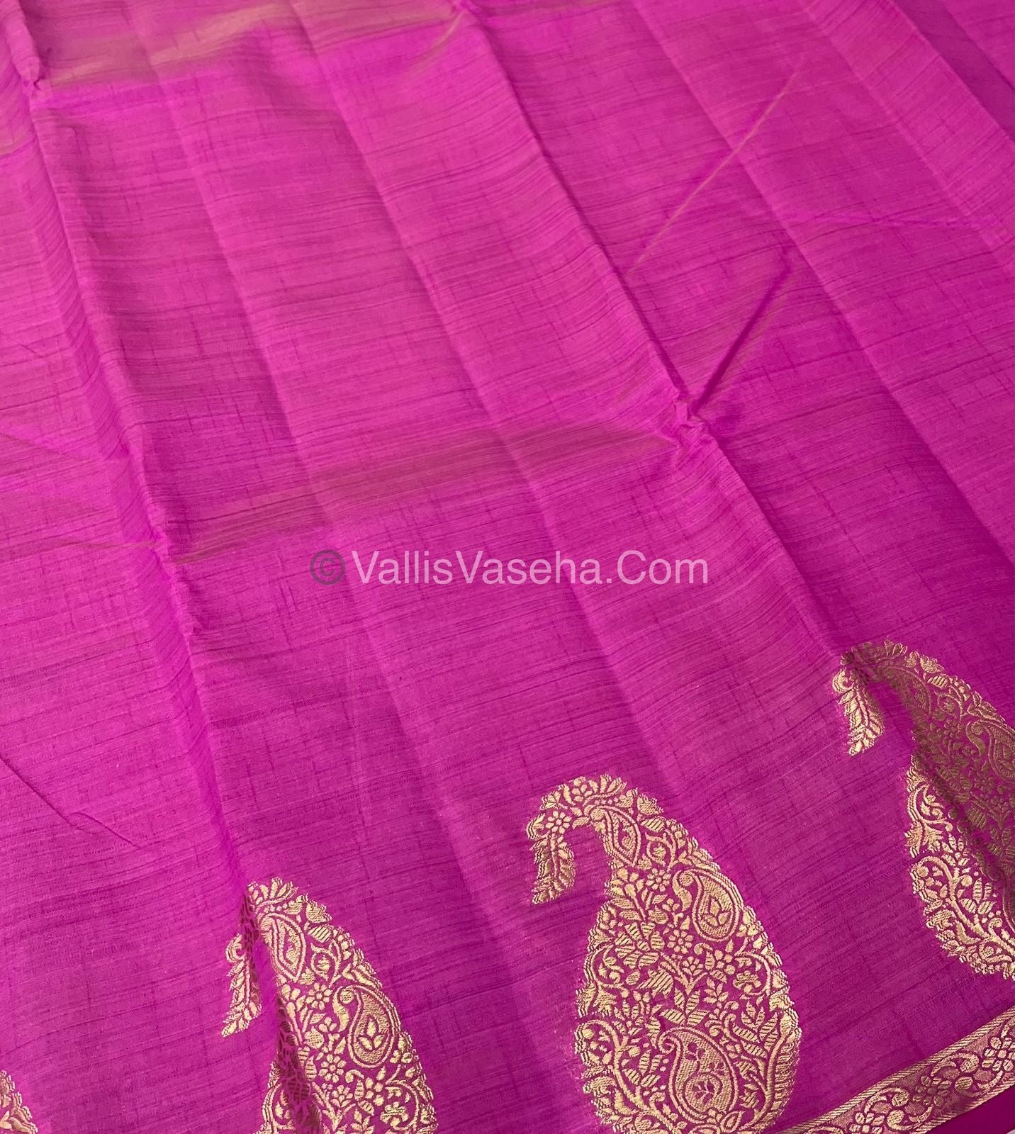 Semi Tussar Silk - Small Mango- Pink Shade - VVSTS002