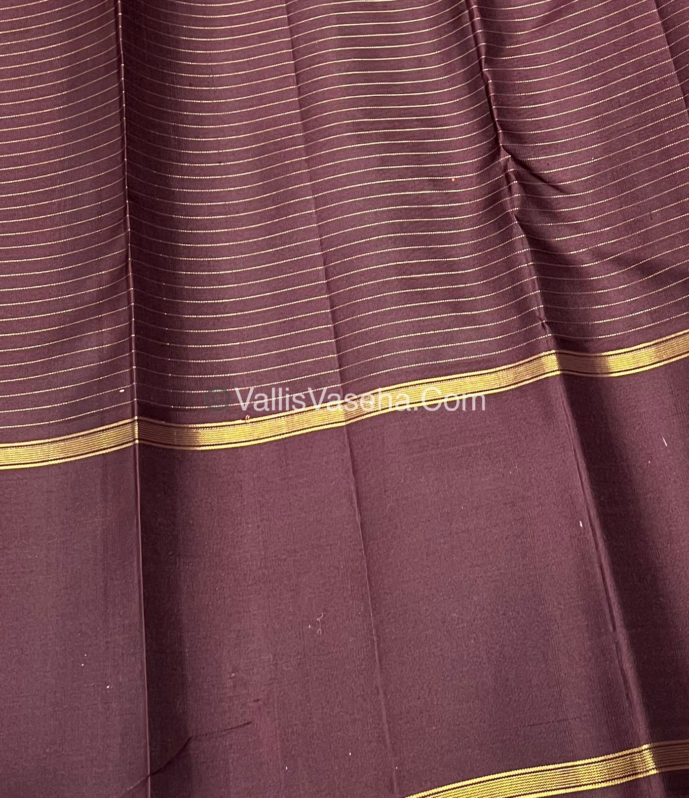 Pure Kanchipuram Silk Saree - Rust Orange With Wine Brown Shade  - VVPS022