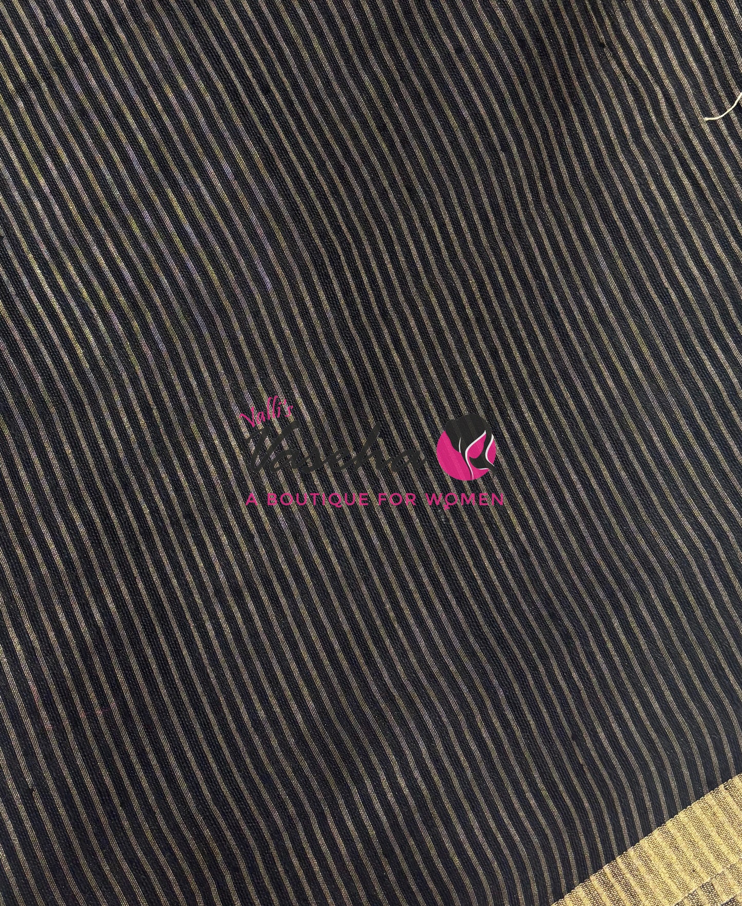 Semi Duppion Tussar Silk Saree | Black Shade |VVSDT001