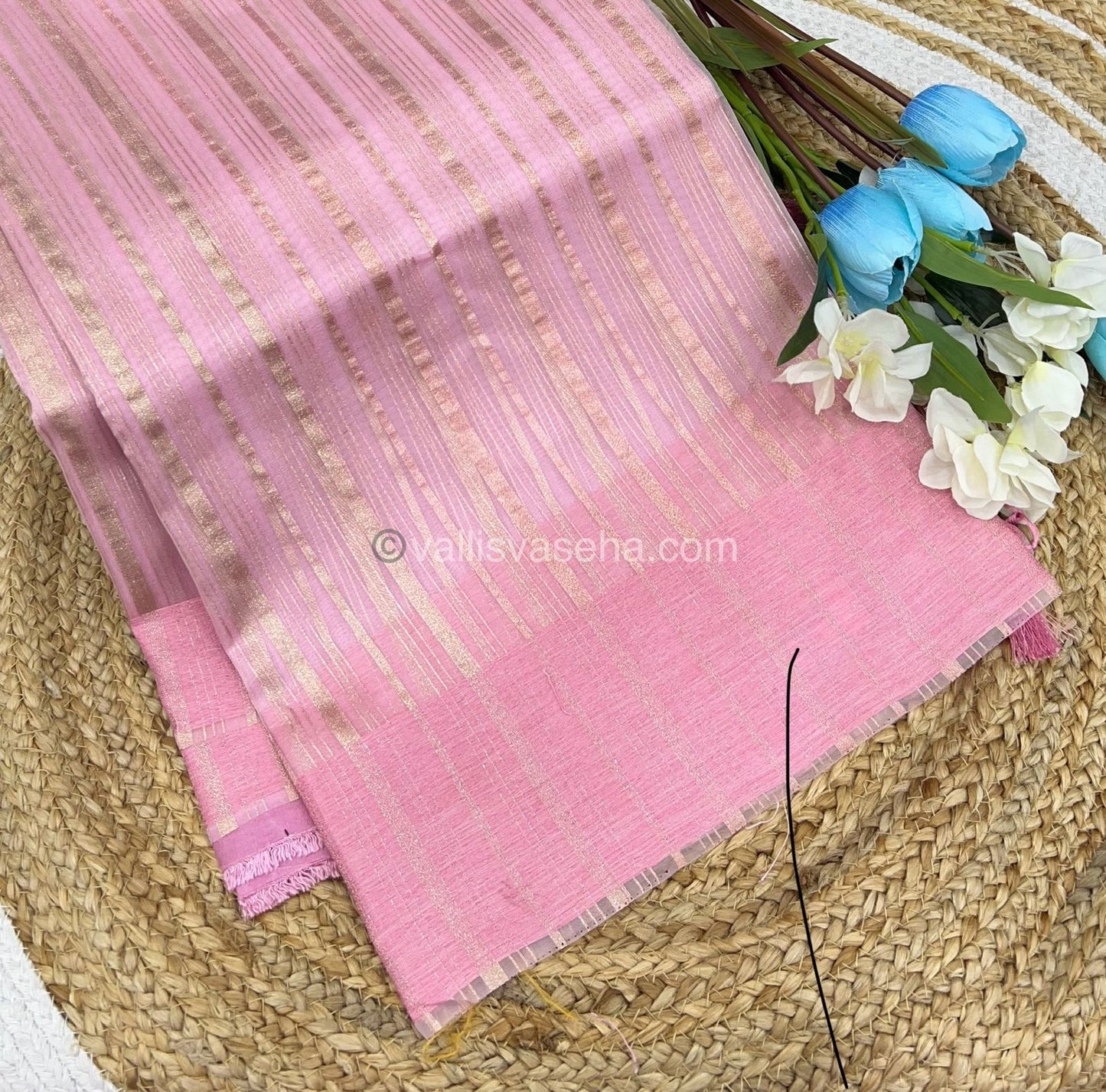 Organza Saree - Light Pink Shade   - VVOS001