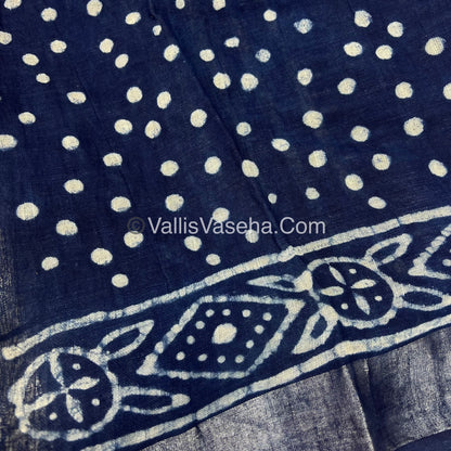 Linen Mixed Cotton Saree |VVLMP001
