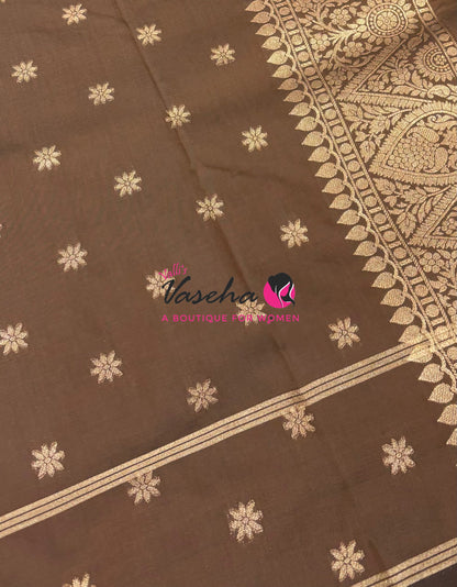 Semi Soft Silk  - Coffee Brown Shade - VVSSS041
