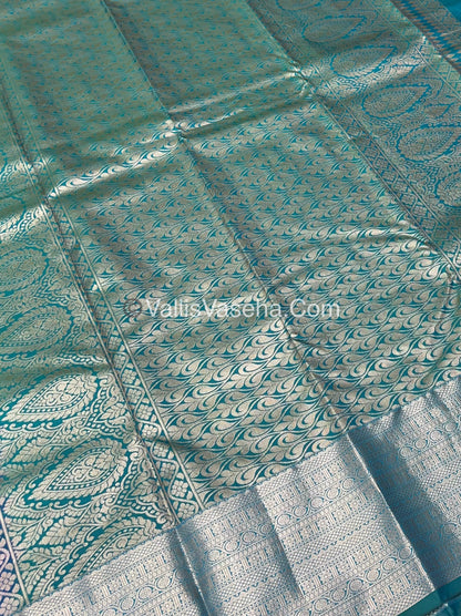 Semi Kanchipuram Silk - Vairavoosi Pattern  - VVSKS001
