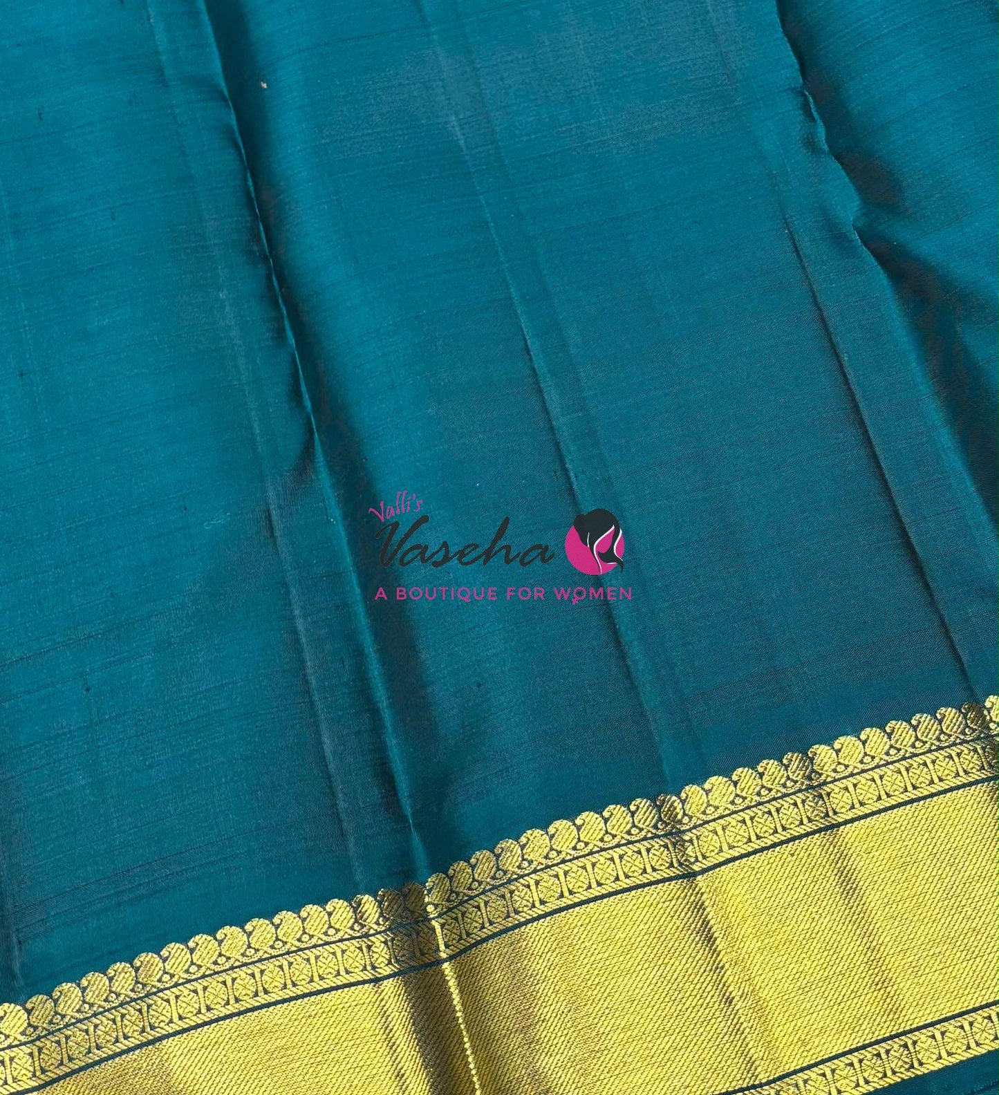 Pure Kanchipuram Silk Saree - Vendhaya Yellow & Ramar Blueish Green Shade  - VVPS057