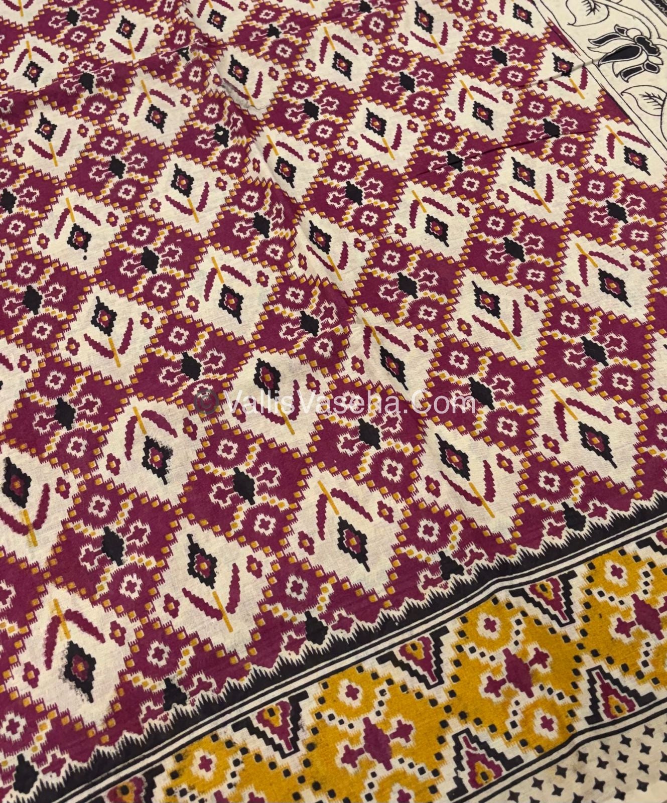 Pure Kalamkari Cotton Saree - VVPKC002