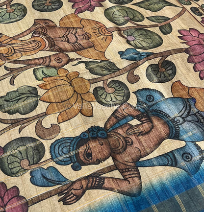 Semi Gicha Tussar Silk Saree - checks pattern - VVSGT001